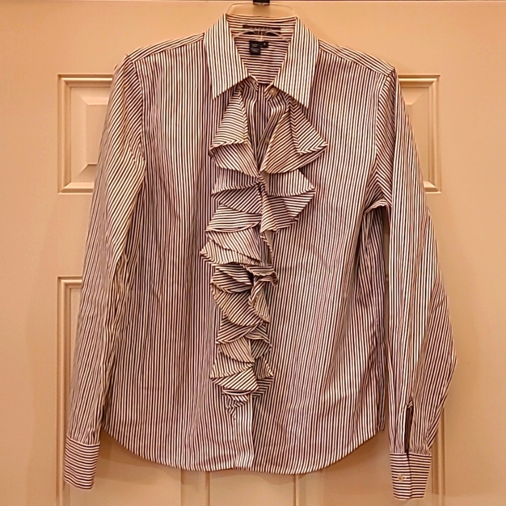 Lauren By Ralph Lauren black and White top